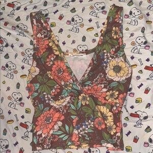 Caution To The Wind 70s Vintage Floral Tank Top